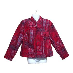 NWOT Molly and Max Red Aztec Jacket Sz Medium Petite
